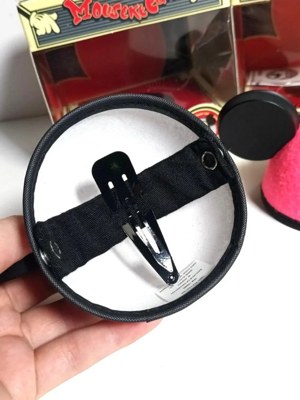 Vintage Mini Mickey Mouse Club Mouseketeer Ear Hat Boxed Lot of 2 Pink Magenta